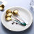 304 Stainless Steel Tableware Spoon Internet Celebrity round Head Spoon Children's Small Rice Spoon Gold-Plated Tableware Stirring Spoon Soup Spoon Spoon
