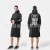 Black Eva Raincoat Fashion Brand Long Men's Outdoor Travel Custom Logo Pattern Allen Raincoat Poncho Manufacturer