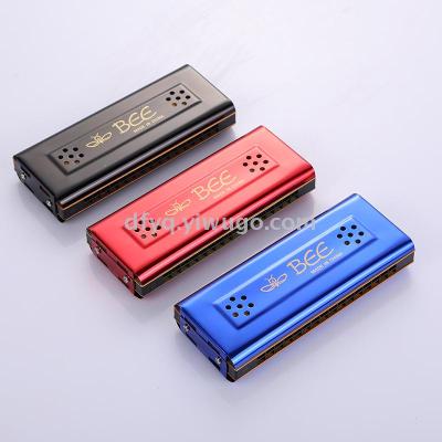 BEE 16 hole double-sided double key harmonica in C key G key 