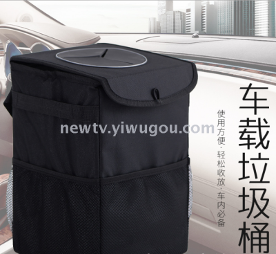 Multi-functional seatback bag for waterproof car refuse storage bucket