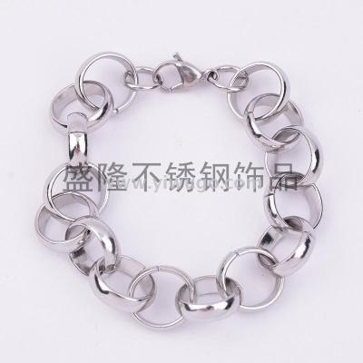 Stainless steel ring bracelet titanium steel round bead bracelet male simple fashion new jewelry manufacturers wholesale hot sales