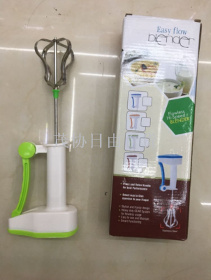 Creative kitchen semi-automatic rotary whisk