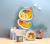 Bamboo Fiber Eco - Friendly Children's Tableware Portable Bowl Set Cartoon Lucky Cat Separate Table Plate