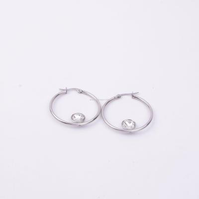 Factory Ornament Wholesale Japanese and Korean Fashion Simple round Beads round Ring Earrings Stainless Steel Men and Women All-Matching Stud Earrings