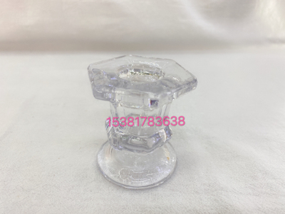 Aromatherapy Candle Creative Pole Candle Hexagonal Transparent Crystal Glass Candlestick