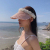 Internet Celebrity Ins Handmade Pearl Sunshade Straw Hat Summer Sun Protection Crownless Sun Hat Seaside Holiday Hairpin with Top Hat Tide