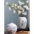 New Chinese ceramic set pot white mirror plum and bamboo relief round pot layout flower ware factory direct selling soft