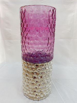 Colorful Stone Transparent Glass Vase Crafts Ornaments