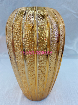 Factory Supply Golden Creative Pearl Vase Home Crafts