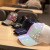 Spring and summer fashion personality Baseball Cap female outdoor outing Pearl Glitter Sunblock Chic versatile cap