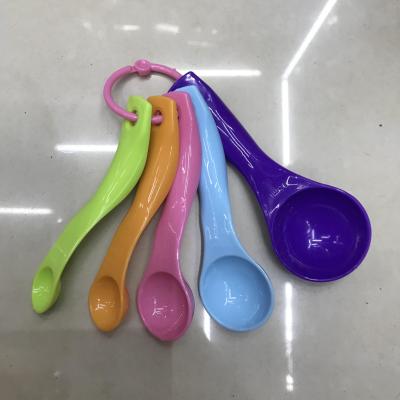 5PC plastic color measuring spoon