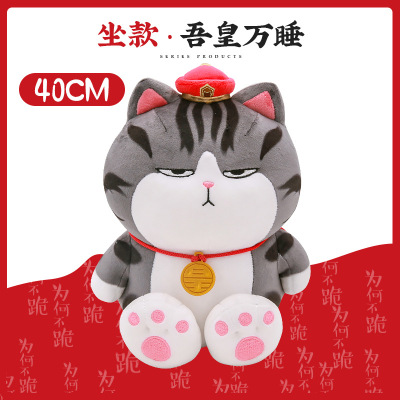 Genuine Wu Huangwan Sleeping Doll Barza Black Plush Toy Peripheral Doll Beat Cat Long Live Pillow Gift Female