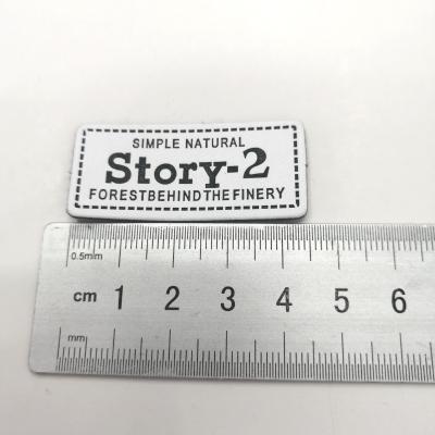 Factory direct sell leather label STORY-2 label for stock