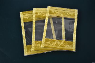 Golden Edge Printing Transparent Composite Zipper Bag Universal Size Can Be Customized