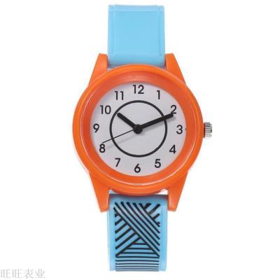 Foreign trade sales of new students and children waterproof electronic watch silicone strap multi - color style hair