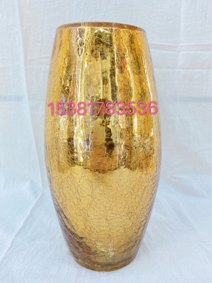Minimalist Creative Gold Floral Glass Vase Home Decoration Ornaments