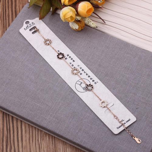 ornament stall supply titanium steel non-fading bracelet female korean style simple personality rose gold girlfriends bracelet