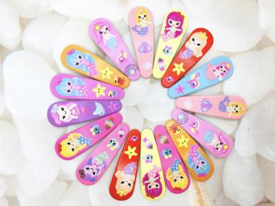 Korean Style Sweet Mermaid Print BB Clip Cartoon Baby Fringe Hairpin Child Student Cute Candy Color Hair Clip