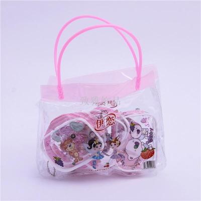 Cartoon Tower Mini Zipper Bag with Wallet and Earphone