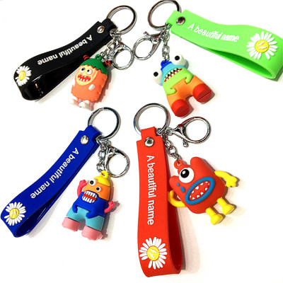 Best-selling foreign trade cartoon little monster series personality key chain bag pendant lovers key chain stalls 