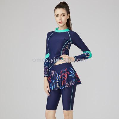 Fat M with fat upper sleeve top, split swimsuit, one-piece skirt, middle trousers, extra size