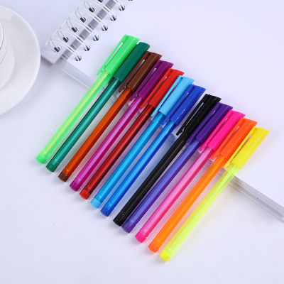 Color 607 Ballpoint Pen 6 Pcs One Pvc Bag Packaging Mark Factory Direct Sales