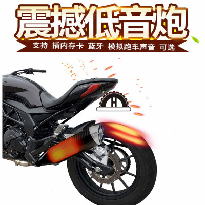 Waterproof electric car motorcycle 12V80v car Bluetooth audio LED music fire dragon exhaust pipe