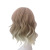 Mid-Length Curly Women's Wig Light Gold Gradient Color Wig Sheath High-Temperature Fiber Long Hair Wig
