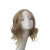 Mid-Length Curly Women's Wig Light Gold Gradient Color Wig Sheath High-Temperature Fiber Long Hair Wig