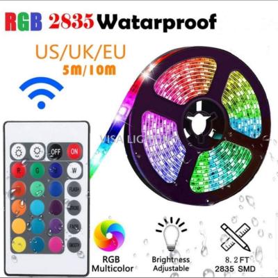 Led strip waterproof flexible RGB2835 seven color water running horse lamp remote control lamp belt set 12V