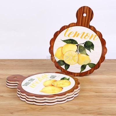 New Hot-Selling Hanging Gear-Shaped High Temperature Resistant Coaster Placemat with round Hole Support Customization