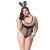 Upgraded onesie mesh clothing lace patchwork large sexy Bunny role - playing uniforms enticement spot