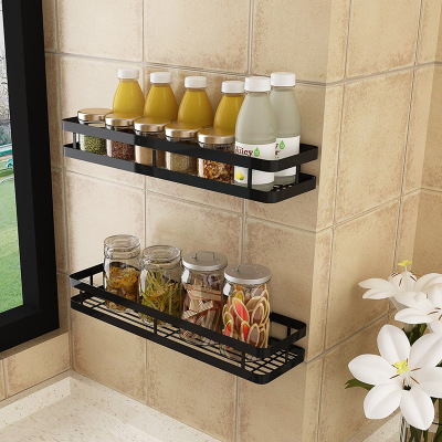 Creative multi-functional kitchen seasoning rack, bathroom and bathroom shelf, non-punch seasoning rack