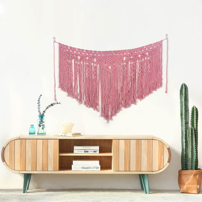 Pink Bohemian Woven Tapestry Home Decorative Wall Hangings Sofa Background Wall Decoration Wedding Celebration Decoration Ms7339