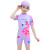 Cartoon girl one-piece swimsuit quick dry sun block swimsuit for children baby Princess swimsuit with hat