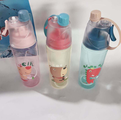 Summer Spray Bottle Cartoon Straw Cup