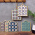 Moroccan Style Series Ceramic Placemat with Holes Heat Proof Mat Retro Tile Support Customization