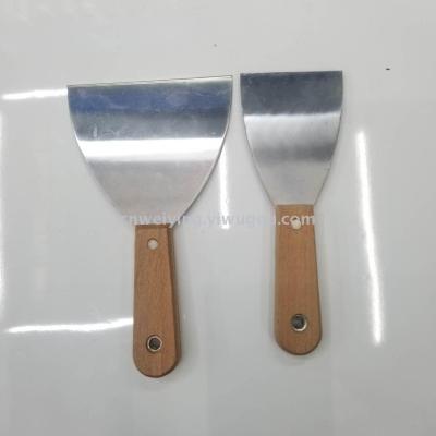 Wooden Handle Double Clip Putty Knife Factory Direct Sales