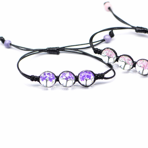 night market jianghu small tree real flower natural bracelet lace flower dried flower hand jewelry woven handmade stall supply