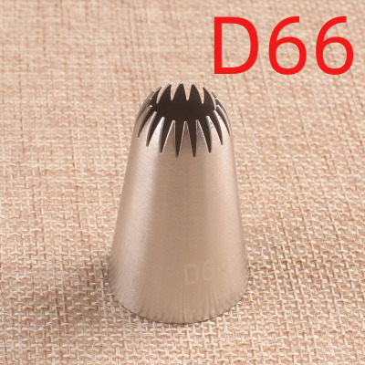 D66 # 18 tooth medium 304 stainless steel meringue baking DIY tool cookie decorating nozzle