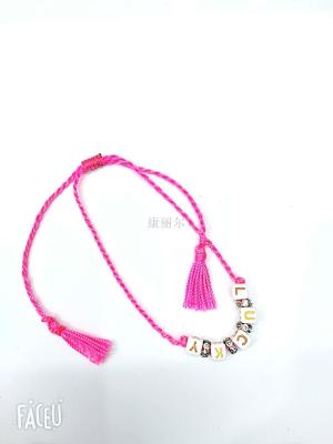 New accessories English letter braided anklets female Korean version of personality simple temperament foot rings