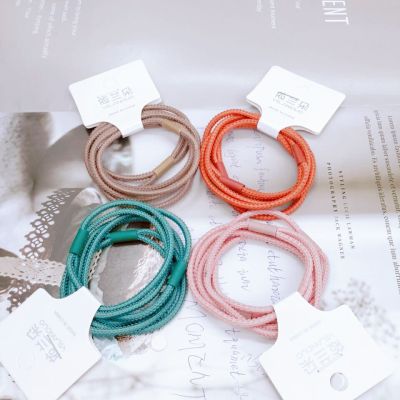 New High Elastic Nylon Beans Rubber Band Head Rope Leather Rope Children's Hair Band Lotus Rhizome Node Hair Band Head Flower Manufacturer