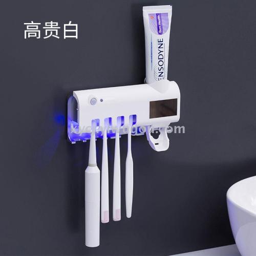 smart uv toothbrush sterilizer wall-mounted disinfection sterilization toothbrush holder automatic toothpaste dispenser factory direct sales