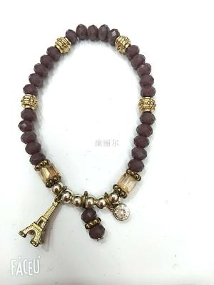 New jewelry hot selling stretch crystal tassel bracelet series pendant lovers bracelet