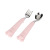 304 Stainless Steel Children's Spoon and Fork Set Silicone Baby Learning Spoon Fork Creative Gift Tableware