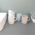 X10-9090 Simple Mouthwash Cup Household Plastic Washing Cup Drinking Cup Couple Plain Strip Handle Tooth Cup
