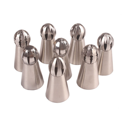 8 piece laminate nozzle set the torch ball one step in place cream rose 304 stainless steel cake baking tool