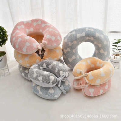 The new Cartoon travel pillow Memory Cotton children neck protector can be removed, washed and stored as a portable hair substitute