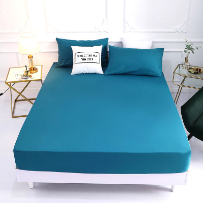 1pcs 100% polyester solid bed mattress set with four corners and elastic band sheets hot sale