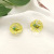 18mm Lace Flower Plant Dried Flower Bird Time Stone Beads Semi-Finished Bracelet Earrings Ornament Accessories Real Flower